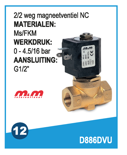 2/2 magneetventiel D886DVU