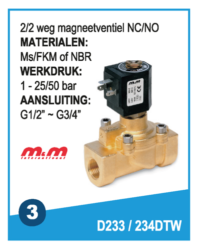 2/2 magneetventiel 233 / 234DTW