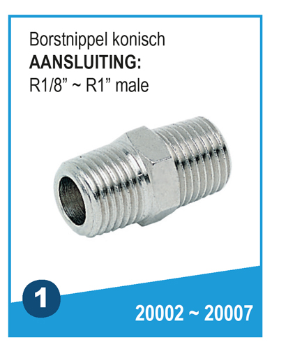 Borstnippel konisch 20002