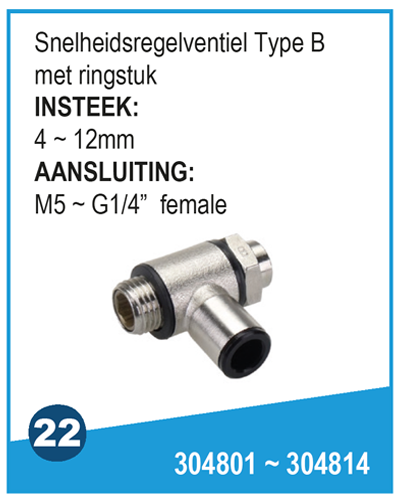 Snelheidsregelventiel 304801